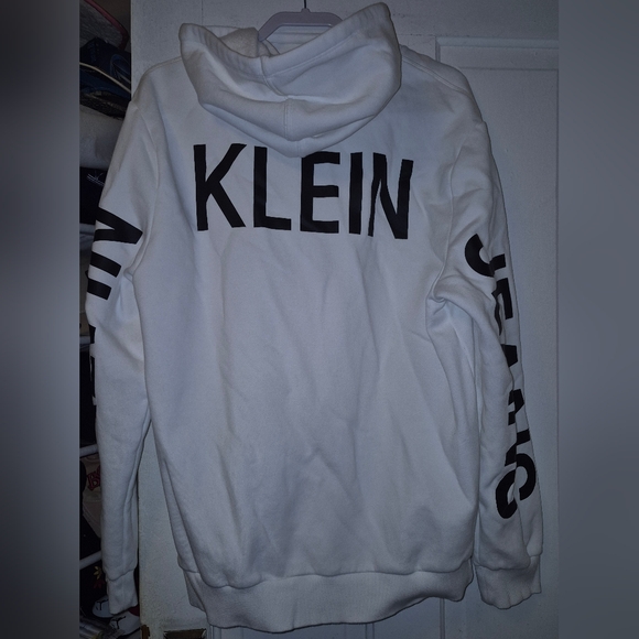 Nwot Calvin Klein LS TRAVELING LOGO FULL ZIP HOODIE - Picture 2 of 4